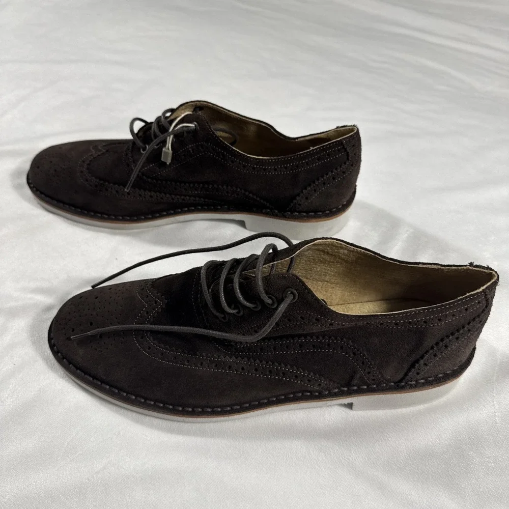 Cantarelli Mens Lace-Up Shoes 45 IT / US 12 Dark Brown Suede Made In Italy‎ $249